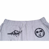 Full-frame digital printing large straight-leg sweatpants