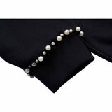 Nail bead pullover hooded sweatshirt