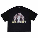 Fantasy Eye Angel Oversize Crop Tee