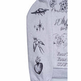 Full-frame positioned digital printed hooded sweatshirt