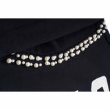 Nail bead pullover hooded sweatshirt