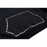 Nail bead pullover hooded sweatshirt