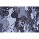 Straight wide-leg work pants with full-width digital printing