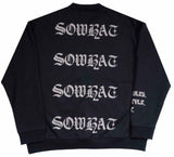 Silk screen printed round neck sweatshirt with "Half Lake Shadow".