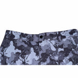 Straight wide-leg work pants with full-width digital printing