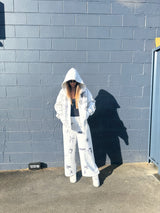 Full-frame positioned digital printed hooded sweatshirt