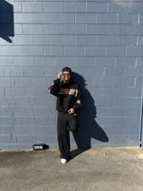 Patterned hooded sweatshirt