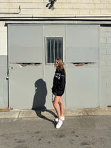 Nail bead pullover hooded sweatshirt