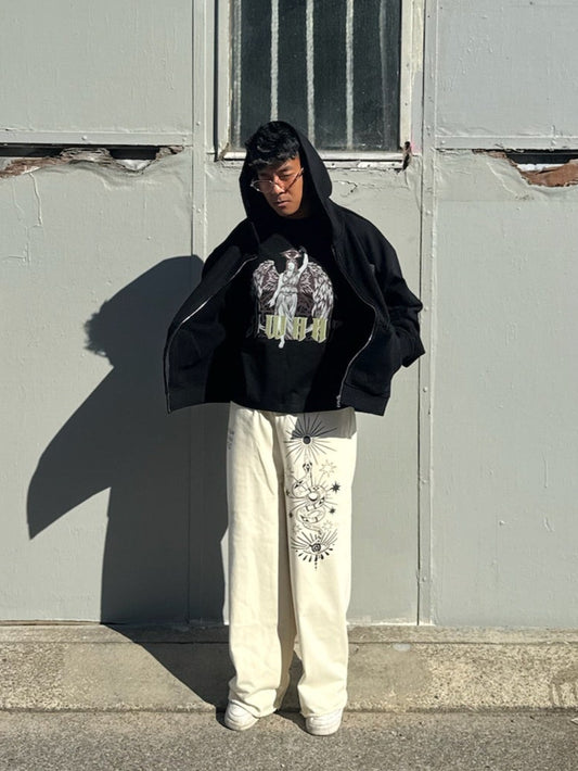 Fantasy Eye Angel Oversize Crop Tee