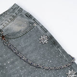 Single Chain Of Blue-Purple Gemstone