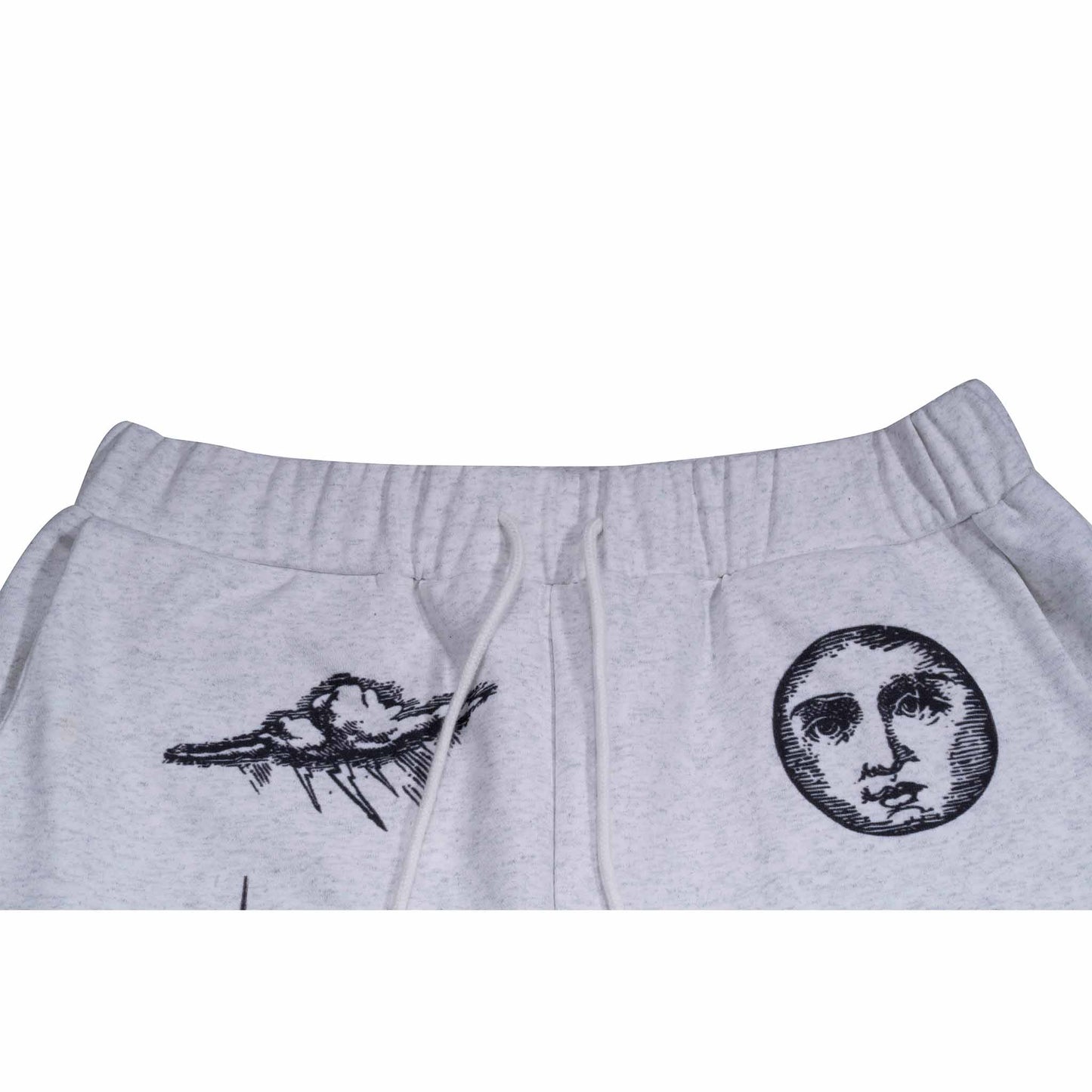 Full-frame digital printing large straight-leg sweatpants