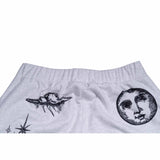 Full-frame digital printing large straight-leg sweatpants