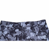 Straight wide-leg work pants with full-width digital printing