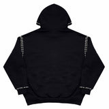 Nail bead pullover hooded sweatshirt