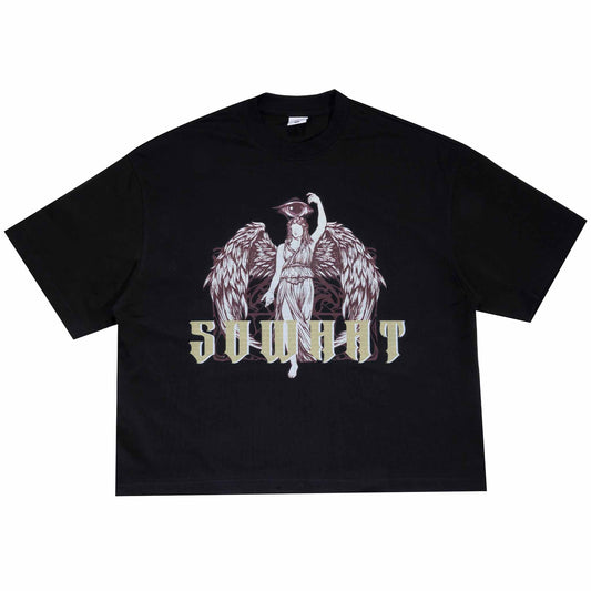 Fantasy Eye Angel Oversize Crop Tee