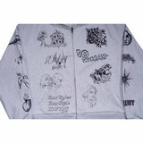 Full-frame positioned digital printed hooded sweatshirt