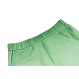 Green straight-leg sweatpants with reverse background technology.