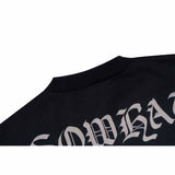 Silk screen printed round neck sweatshirt with "Half Lake Shadow".