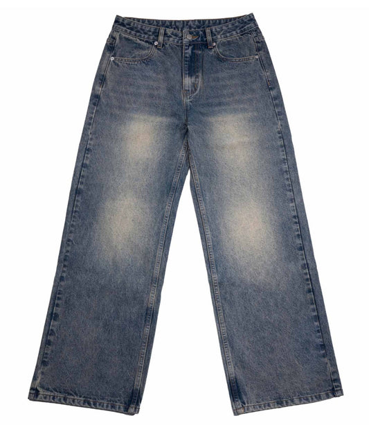 Straight Tube Mud-dyed Jean