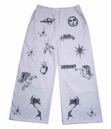 Full-frame digital printing large straight-leg sweatpants