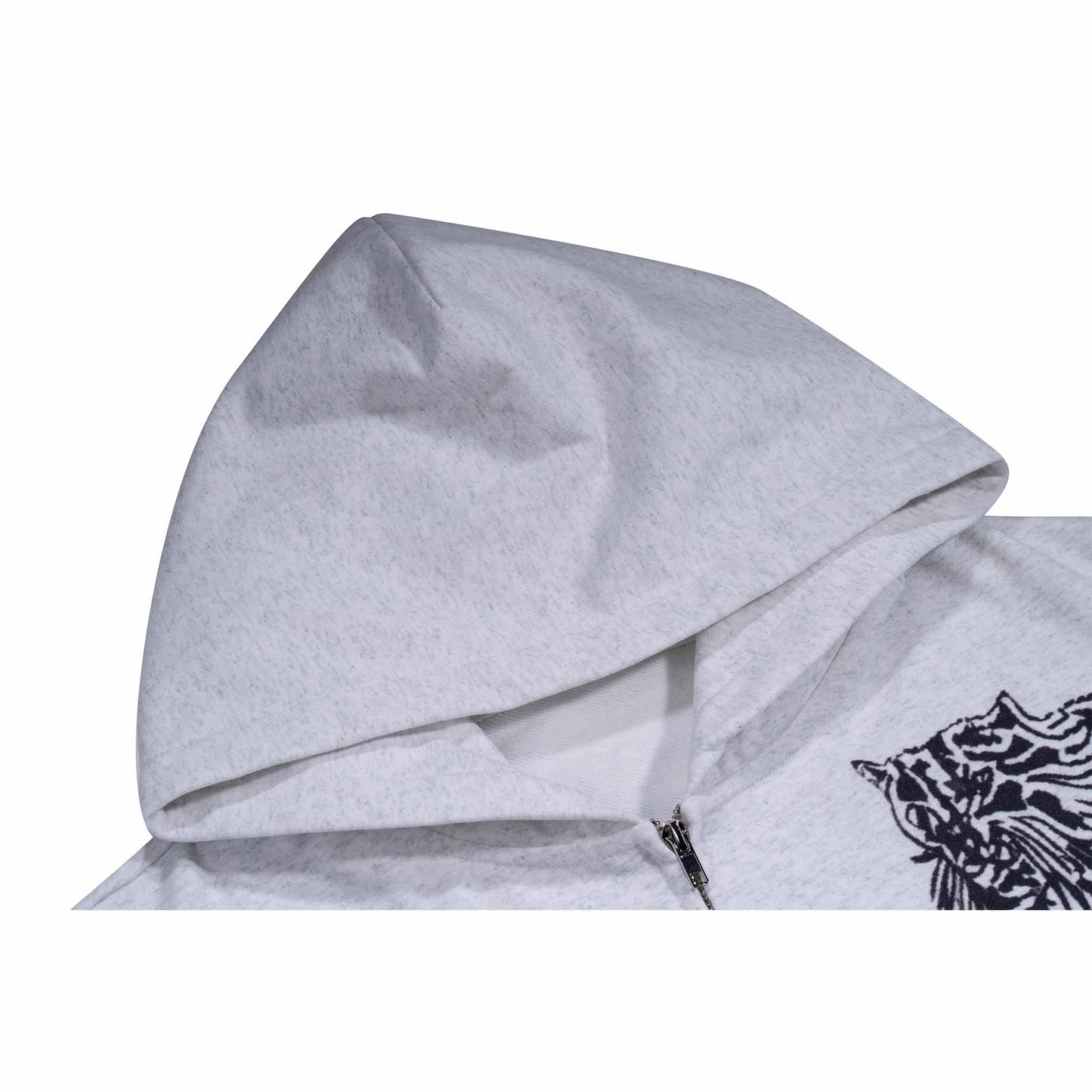 Full-frame positioned digital printed hooded sweatshirt