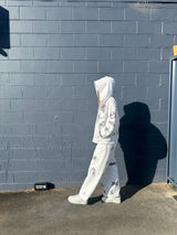 Full-frame positioned digital printed hooded sweatshirt