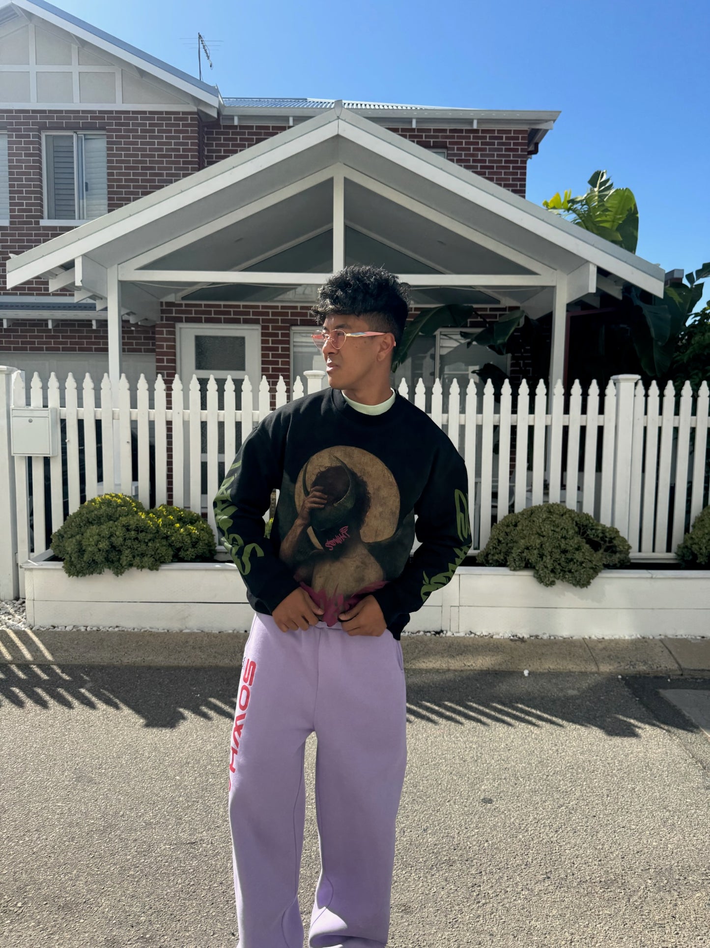 Straight-leg sweatpants