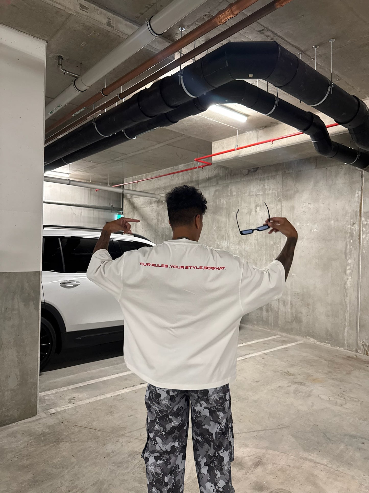 Guardian Angel Oversize Crop Tee