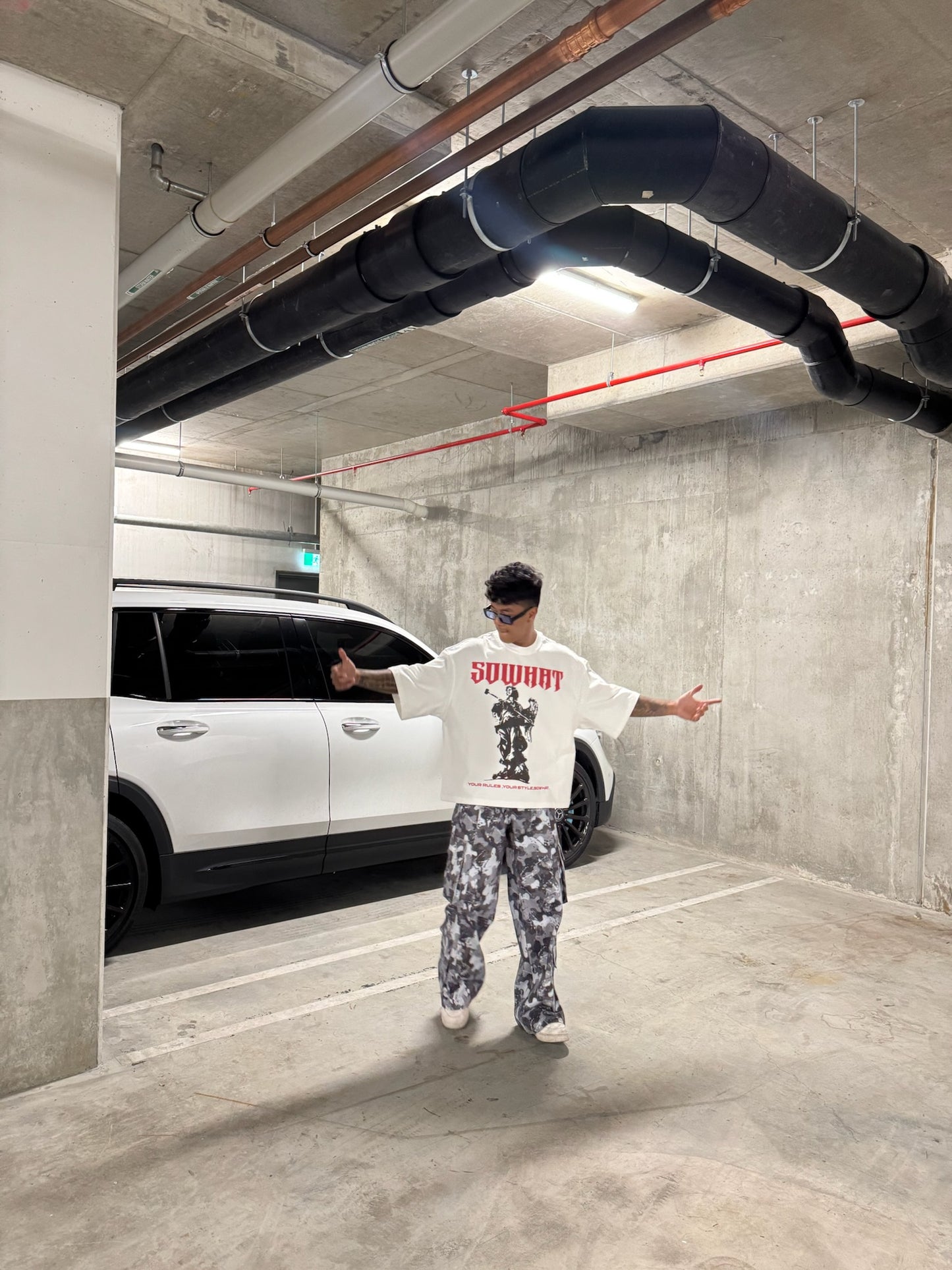 Guardian Angel Oversize Crop Tee