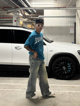 Straight Tube Mud-dyed Jean