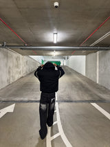 Nail bead pullover hooded sweatshirt