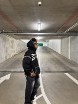 Nail bead pullover hooded sweatshirt