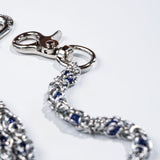 Single Chain Of Blue-Purple Gemstone