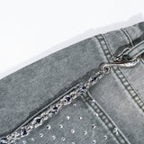 Single Chain Of Blue-Purple Gemstone