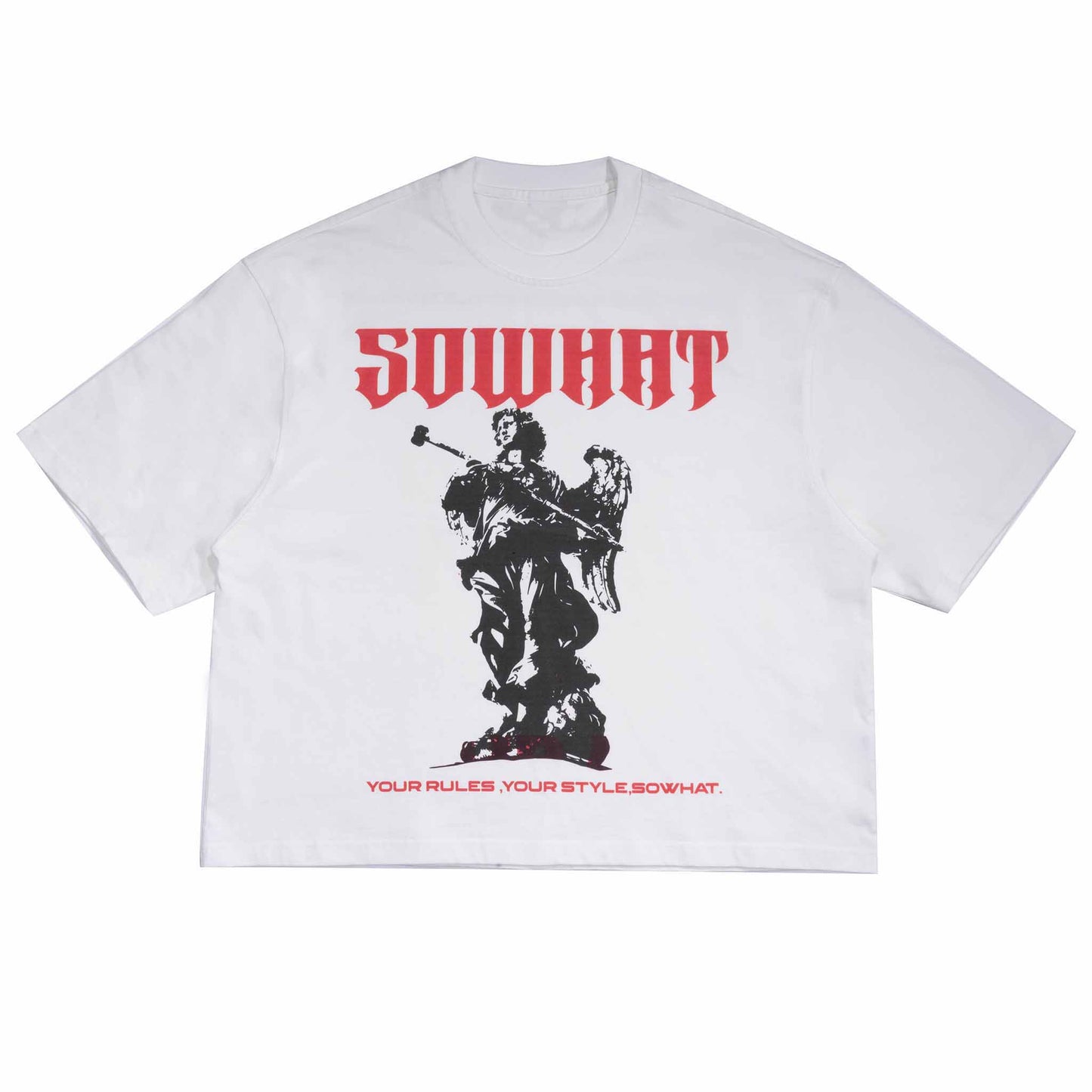 Guardian Angel Oversize Crop Tee